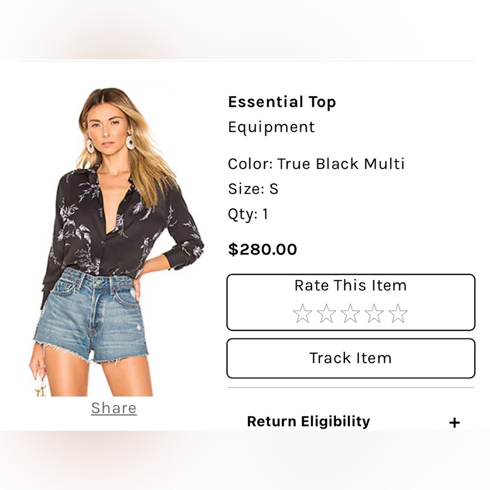 Equipment Silk Blouse